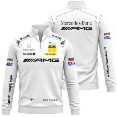 2007 Mika Hakkinen Racing Suit Mercedes Quarter-Zip Sweatshirt BLVAMH271025A5QZS 2007 Mika Hakkinen Racing Suit Mercedes Quarter-Zip Sweatshirt BLVAMH271025A5QZS