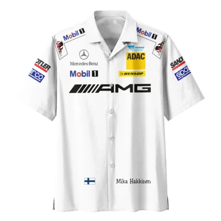 2007 Mika Hakkinen Racing Suit Mercedes Hawaiian Shirt BLVAMH271025A5HW
