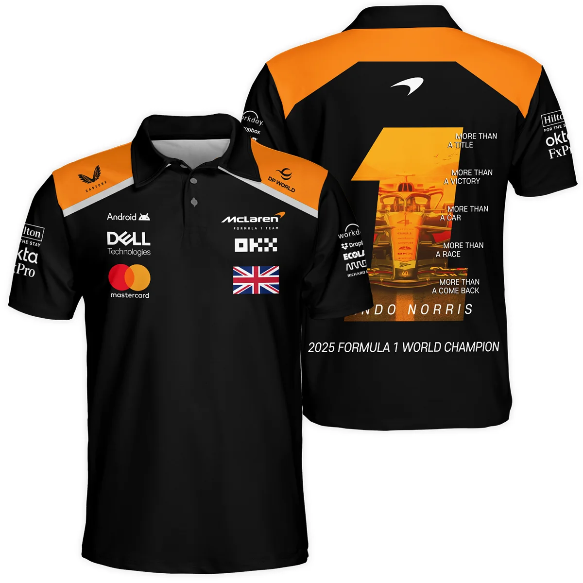 More Than A Champion Lando Norris McLaren F1 Team Polo Shirt BLNRWDCA2PL More Than A Champion Lando Norris McLaren F1 Team Polo Shirt BLNRWDCA2PL