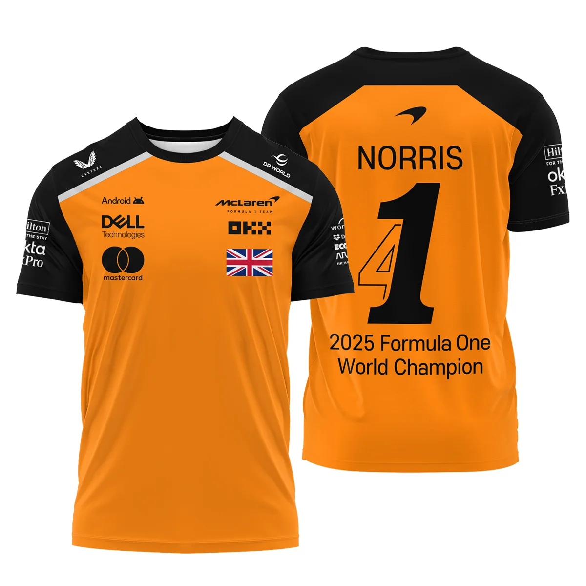 Champion From #4 to #1 Lando Norris McLaren F1 Team T-Shirt BLNRWDCA1TS Champion From #4 to #1 Lando Norris McLaren F1 Team T-Shirt BLNRWDCA1TS