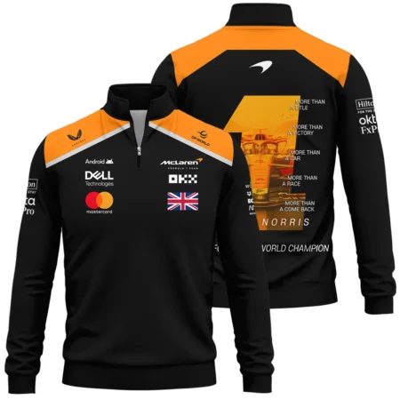More Than A Champion Lando Norris McLaren F1 Team Quarter-Zip Sweatshirt BLNRWDCA2QZS More Than A Champion Lando Norris McLaren F1 Team Quarter-Zip Sweatshirt BLNRWDCA2QZS