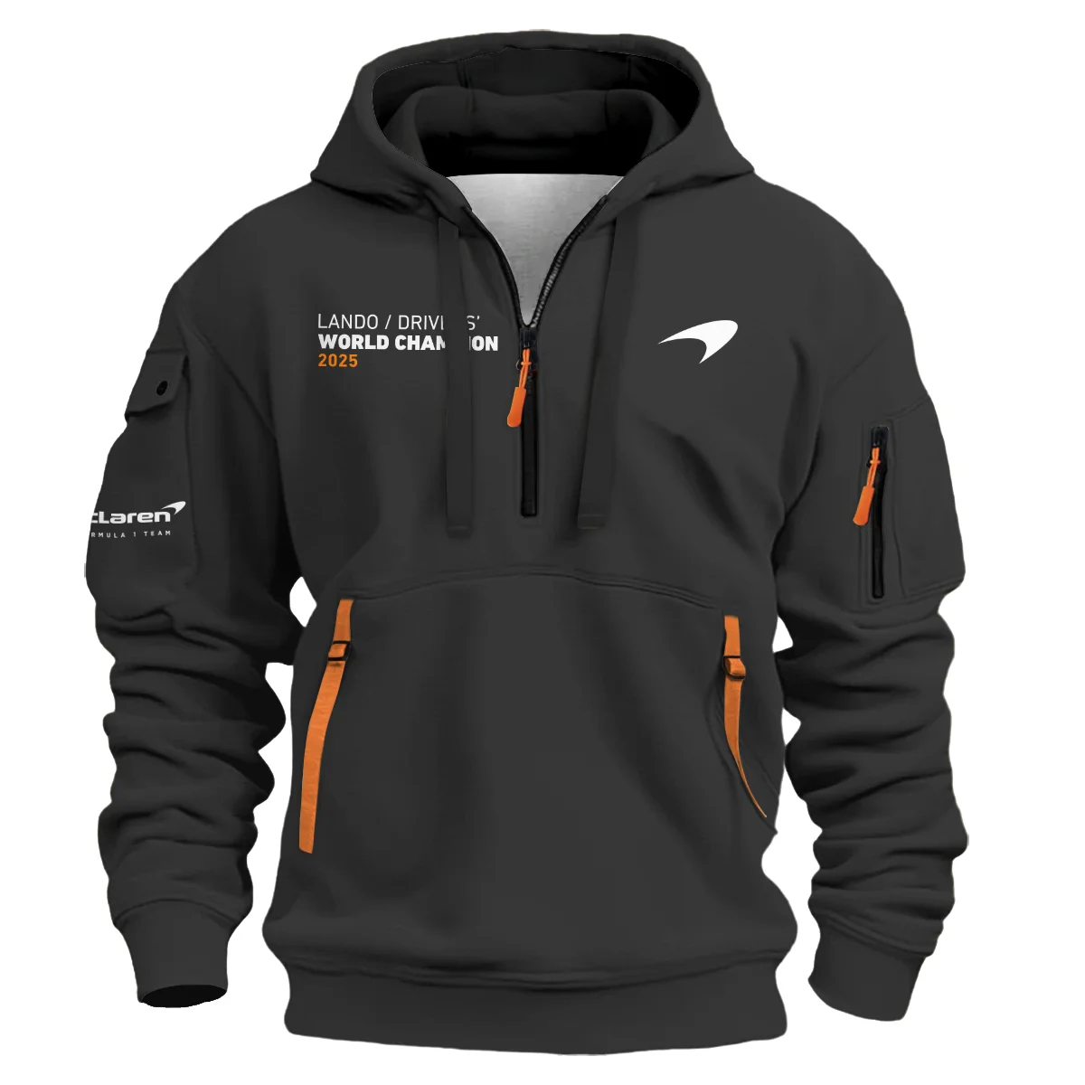2025 MCL39 Champion Lando Norris McLaren F1 Team Hoodie Half Zip BLNRWDCA13HDF 2025 MCL39 Champion Lando Norris McLaren F1 Team Hoodie Half Zip BLNRWDCA13HDF
