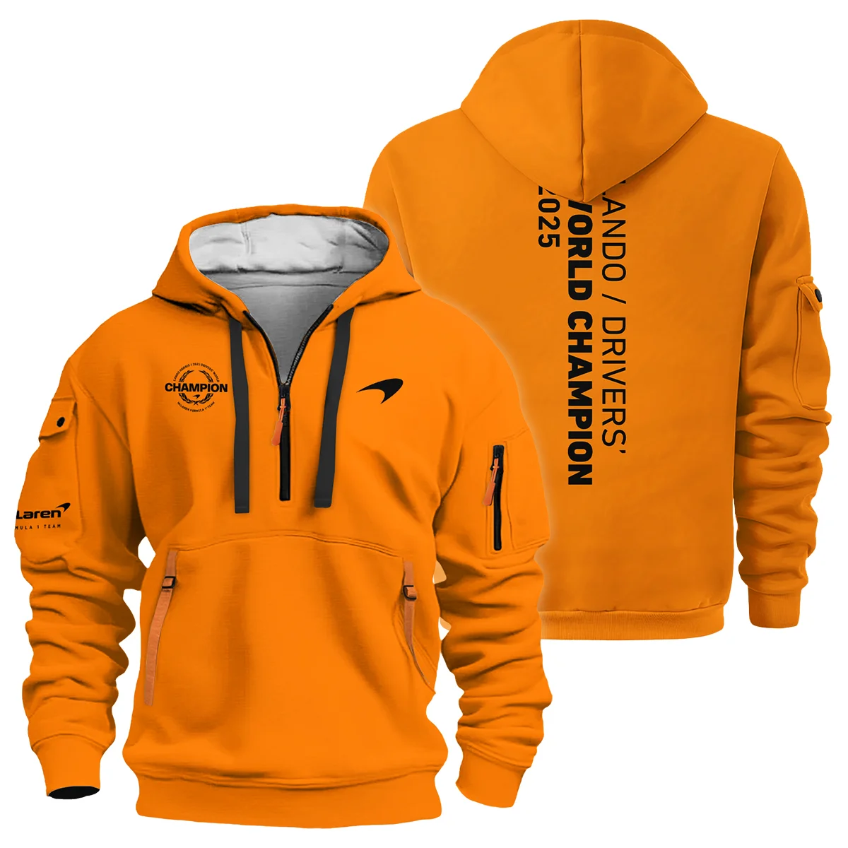 Lando Norris 2025 Drivers’ World Champion McLaren F1 Team Hoodie Half Zip BLVALN051225A4HDF Lando Norris 2025 Drivers’ World Champion McLaren F1 Team Hoodie Half Zip BLVALN051225A4HDF