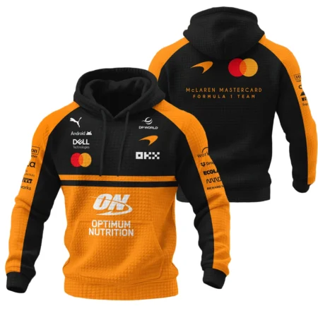 2026 McLaren F1 Teamwear For Fans Hoodie Quilted Waffle BLMCL25126A1HQW - Orange