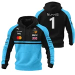 2026 Lando Norris McLaren F1 Teamwear Hoodie Quilted Waffle BLNR26126A3HQW - Cyan