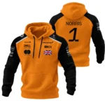 #1 2026 Lando Norris McLaren F1 Team For Fans Hoodie Quilted Waffle BLNR3126A1HQW