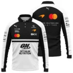 2026 McLaren F1 Teamwear For Fans Long Polo Shirt BLMCL25126A2LPL - White