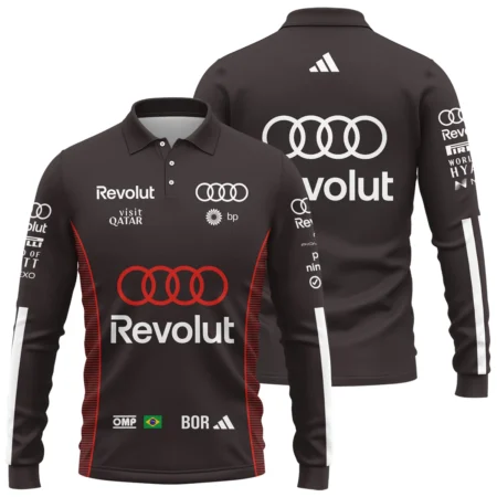 2026 Gabriel Bortoleto Audi F1 Teamwear For Fans Long Polo Shirt BLVAAUDI230125A02LPL