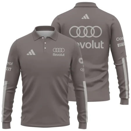 2026 Audi F1 Teamwear For Fans Long Polo Shirt BLVAAUDI230125A03LPL