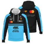 2026 McLaren F1 Teamwear For Fans Hoodie BLMCL25126A3HD - Cyan