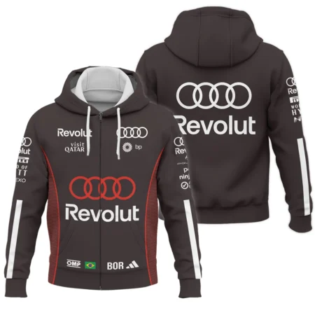 2026 Gabriel Bortoleto Audi F1 Teamwear For Fans Zipper Hoodie BLVAAUDI230125A02ZHD