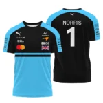 2026 Lando Norris McLaren F1 Teamwear T-Shirt BLNR26126A3TS - Cyan