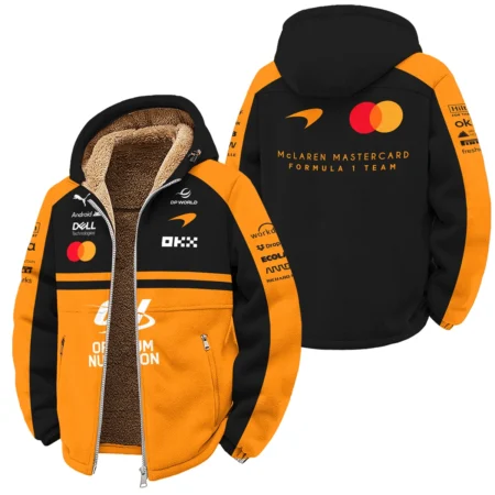 2026 McLaren F1 Teamwear For Fans Winter Fleece Jacket BLMCL25126A1WFJ - Orange