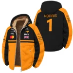 2026 Lando Norris McLaren F1 Teamwear Winter Fleece Jacket BLNR26126A1WFJ - Orange