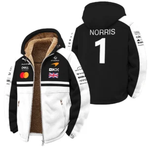 2026 Lando Norris McLaren F1 Teamwear Quarter Zip Sweatshirt BLNR26126A2QZS - White