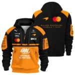 2026 McLaren F1 Teamwear For Fans Hoodie Half Zip BLMCL25126A1HDF - Orange