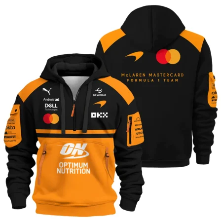 2026 McLaren F1 Teamwear For Fans Hoodie Half Zip BLMCL25126A1HDF - Orange