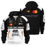 2026 McLaren F1 Teamwear For Fans Hoodie Half Zip BLMCL25126A2HDF - White