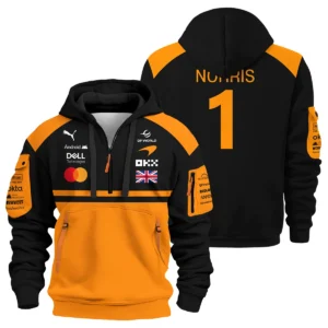2026 Lando Norris McLaren F1 Teamwear Sweatshirt Zipper BLNR26126A1SHZ - Orange