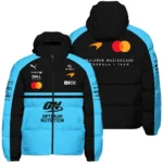 2026 McLaren F1 Teamwear For Fans Down & Puffer Jackets BLMCL25126A3HCJ - Cyan