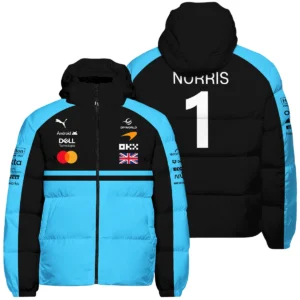 2026 Lando Norris McLaren F1 Teamwear Hoodie BLNR26126A3HD - Cyan