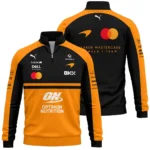 2026 McLaren F1 Teamwear For Fans Quarter Zip Sweatshirt BLMCL25126A1QZS - Orange