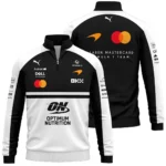 2026 McLaren F1 Teamwear For Fans Quarter Zip Sweatshirt BLMCL25126A2QZS - White