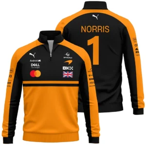 2026 Lando Norris McLaren F1 Teamwear Winter Fleece Jacket BLNR26126A1WFJ - Orange