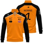 #1 2026 Lando Norris McLaren F1 Team For Fans Quarter-Zip Sweatshirt BLNR3126A1QZS