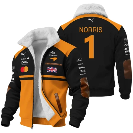 2026 Lando Norris McLaren F1 Teamwear Fleece Jacket BLNR26126A1FJ - Orange