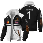 2026 Lando Norris McLaren F1 Teamwear Fleece Jacket BLNR26126A2FJ - White