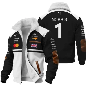 2026 Lando Norris McLaren F1 Teamwear Bomber BLNR26126A2BB - White