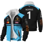2026 Lando Norris McLaren F1 Teamwear Fleece Jacket BLNR26126A3FJ - Cyan