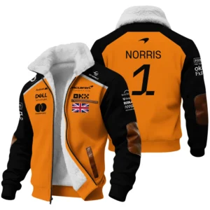 #1 2026 Lando Norris McLaren F1 Team For Fans Hoodie Quilted Waffle BLNR3126A1HQW