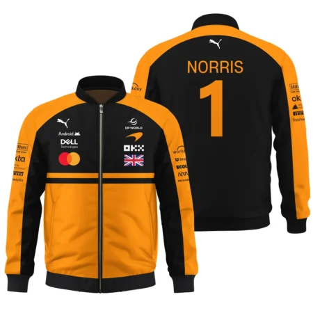 2026 Lando Norris McLaren F1 Teamwear Bomber BLNR26126A1BB - Orange