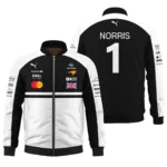 2026 Lando Norris McLaren F1 Teamwear Bomber BLNR26126A2BB - White