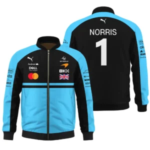 2026 Lando Norris McLaren F1 Teamwear Fleece Jacket BLNR26126A3FJ - Cyan