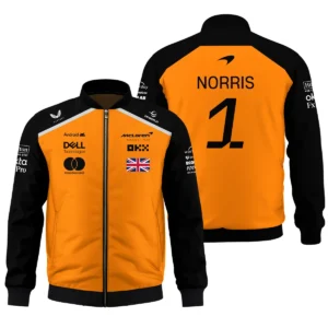 #1 2026 Lando Norris McLaren F1 Team For Fans Quarter-Zip Sweatshirt BLNR3126A1QZS