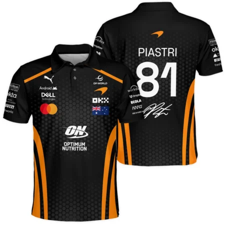 2026 Oscar Piastri McLaren F1 Teamwear Polo Shirt BLOP26226A1PL - Orange
