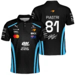 2026 Oscar Piastri McLaren F1 Teamwear Polo Shirt BLOP26226A3PL - Cyan