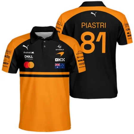 2026 Oscar Piastri McLaren F1 Teamwear Polo Shirt BLOP4226A1PL - Orange