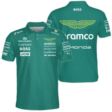 2026 Aston Martin F1 Teamwear Polo Shirt BLVAAM12226A1PL