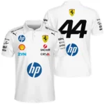 2026 Hamilton 44 Ferrari F1 Teamwear Polo Shirt BLVAFRR2226A4PL