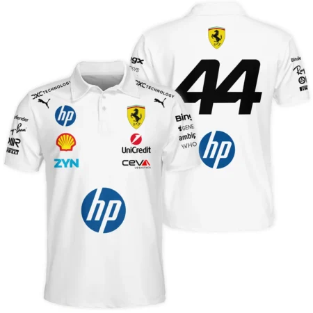 2026 Hamilton 44 Ferrari F1 Teamwear Polo Shirt BLVAFRR2226A4PL