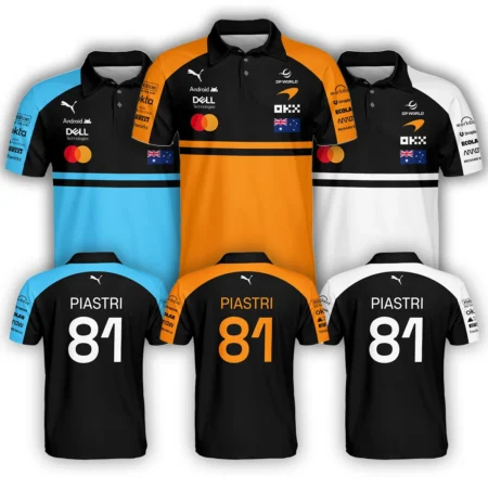 2/3 Pack 2026 Oscar Piastri McLaren F1 Teamwear Polo Shirt BLOP4226PKPL