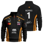 2026 Lando Norris McLaren F1 Teamwear Sweatshirt Zipper BLNR26226A1SHZ - Orange