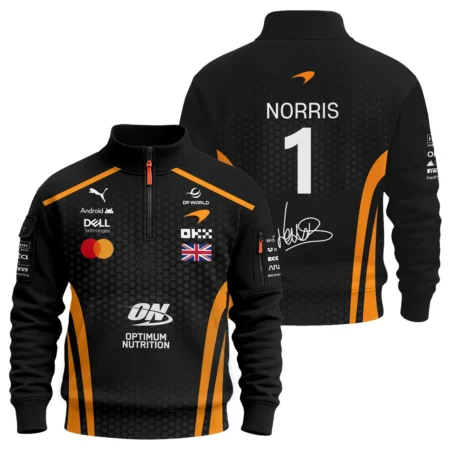 2026 Lando Norris McLaren F1 Teamwear Sweatshirt Zipper BLNR26226A1SHZ - Orange