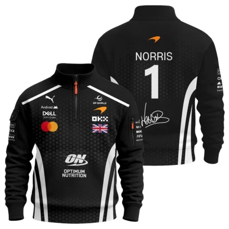 2026 Lando Norris McLaren F1 Teamwear Sweatshirt Zipper BLNR26226A2SHZ - White