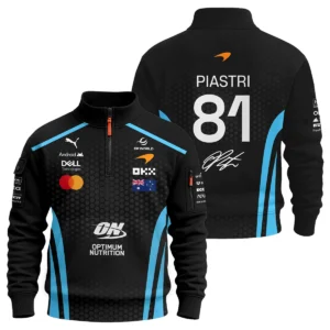 2026 Oscar Piastri McLaren F1 Teamwear Hoodie Quilted Waffle BLOP26226A3HQW - Cyan