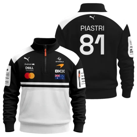 2026 Oscar Piastri McLaren F1 Teamwear Sweatshirt Zipper BLOP4226A2SHZ - White